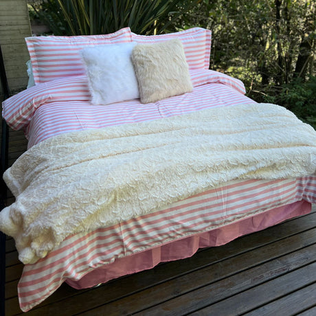 Duvet Bandeau Rosa Para Cama Doble 140x190cm Acolchado - Tendidos y Cubrelechos | Bylmo