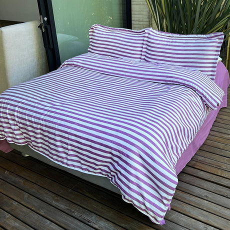 Duvet Bandeau Lila Para Cama Doble 140x190cm Sin Acolchado - Tendidos y Cubrelechos | Bylmo