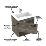 Mueble Para Lavamanos Life Mitte 48x48cm Flotante Con Lavamanos Oslo - Muebles para Lavamanos | Bylmo