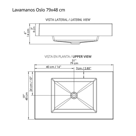 Mueble Para Lavamanos Class Gracia 79x48cm Flotante Con Lavamanos Oslo - Muebles para Lavamanos | Bylmo