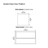 Mueble Para Lavamanos Class Mitte 79x48cm Flotante Con Lavamanos Oslo - Muebles para Lavamanos | Bylmo