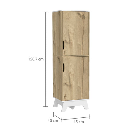 Alacena BiColor Duna con Blanco 45x150cm Con Patas - Alacenas y Muebles Microondas | Bylmo