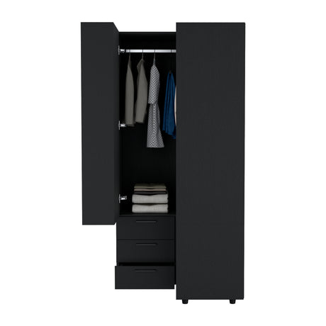Closet Toulouse Wengue 85x180cm Esquinero con Tres Cajones - Closets | Bylmo