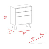 Cajonera Augusta Novo Ceniza 76.5x90.3cm con Tres Cajones - Cajoneras y Comodas | Bylmo