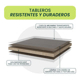 Cajonera Augusta Novo Ceniza 76.5x90.3cm con Tres Cajones - Cajoneras y Comodas | Bylmo