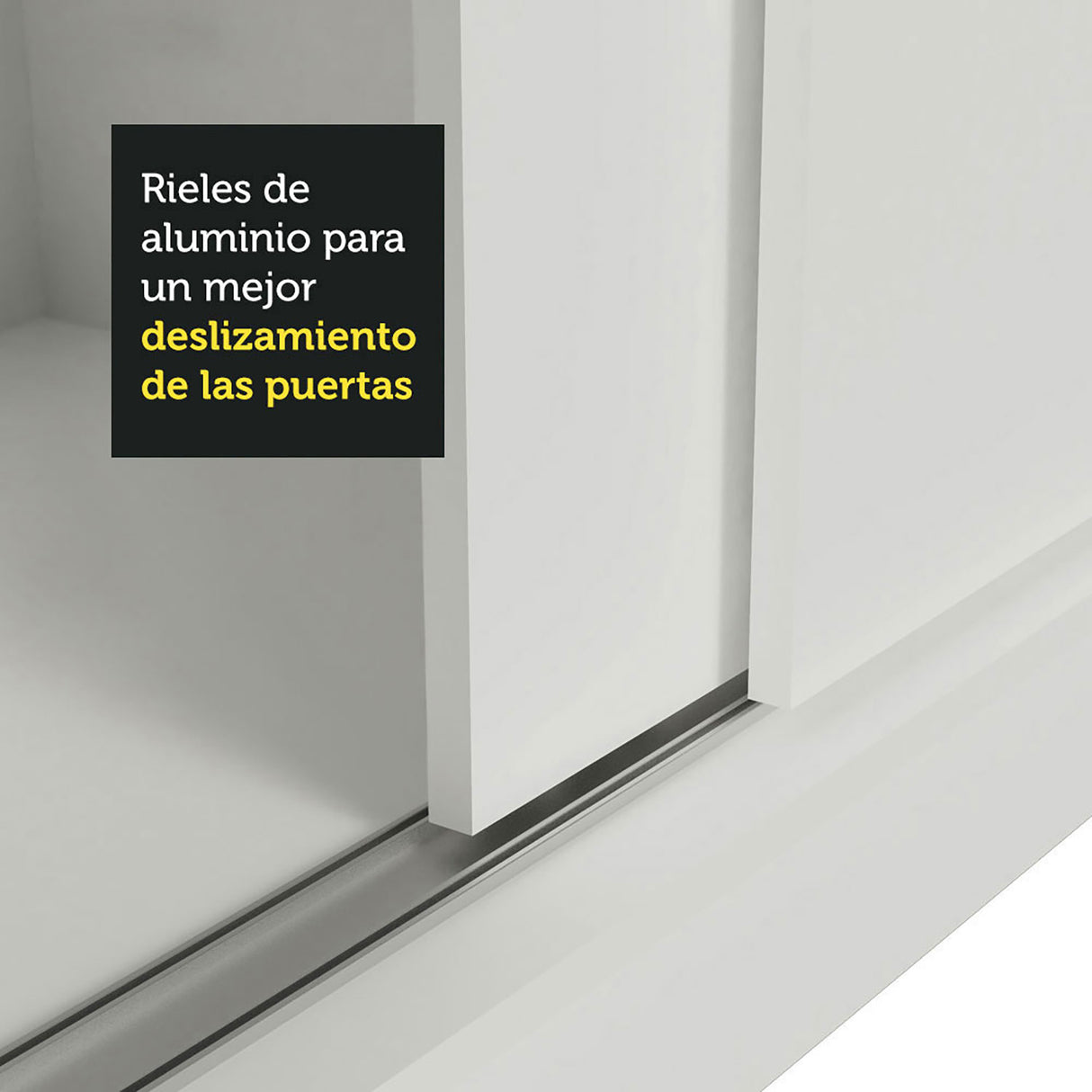 Closet Luke Blanco 120x183cm con Espejo y Tres Cajones - Closets | Bylmo