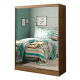 Closet Luke Marron 120x183cm con Espejo y Cuatro Cajones - Closets | Bylmo