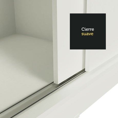 Closet Reno Blanco 180x205cm con Espejo y Cuatro Cajones - Closets | Bylmo