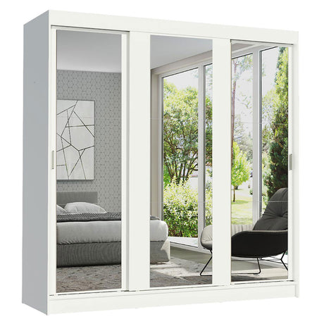 Closet Reno Blanco 180x205cm con Espejo y Seis Cajones - Closets | Bylmo