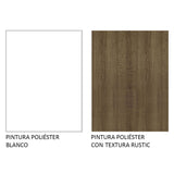 Closet Reno Blanco y Marron 180x205cm con Espejo y Cinco Cajones - Closets | Bylmo