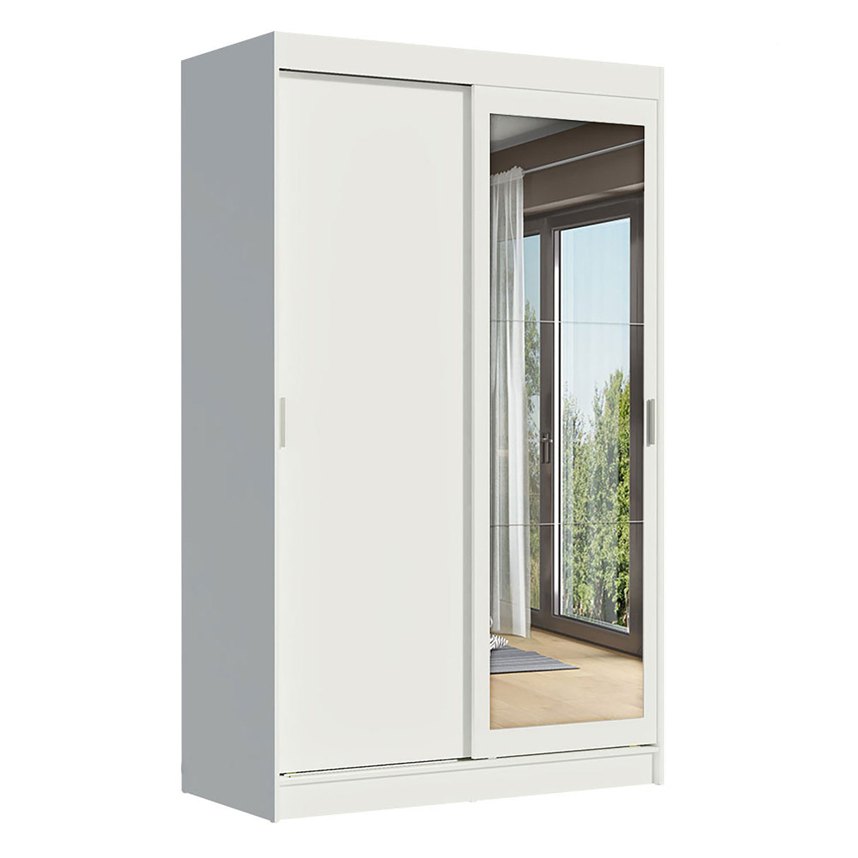 Closet Tokio Blanco 109x218cm con Espejo y Cuatro Cajones - Closets | Bylmo