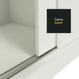 Closet Tokio Blanco 109x218cm con Espejo y Cuatro Cajones - Closets | Bylmo