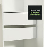 Closet Tokio Blanco 109x218cm con Espejo y Cinco Cajones - Closets | Bylmo