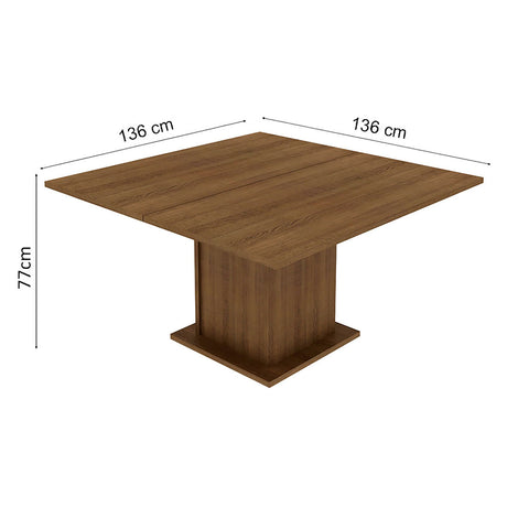 Combo Comedor y Sillas Panamá Marron 136x77cm de 8 Puestos - Comedores | Bylmo