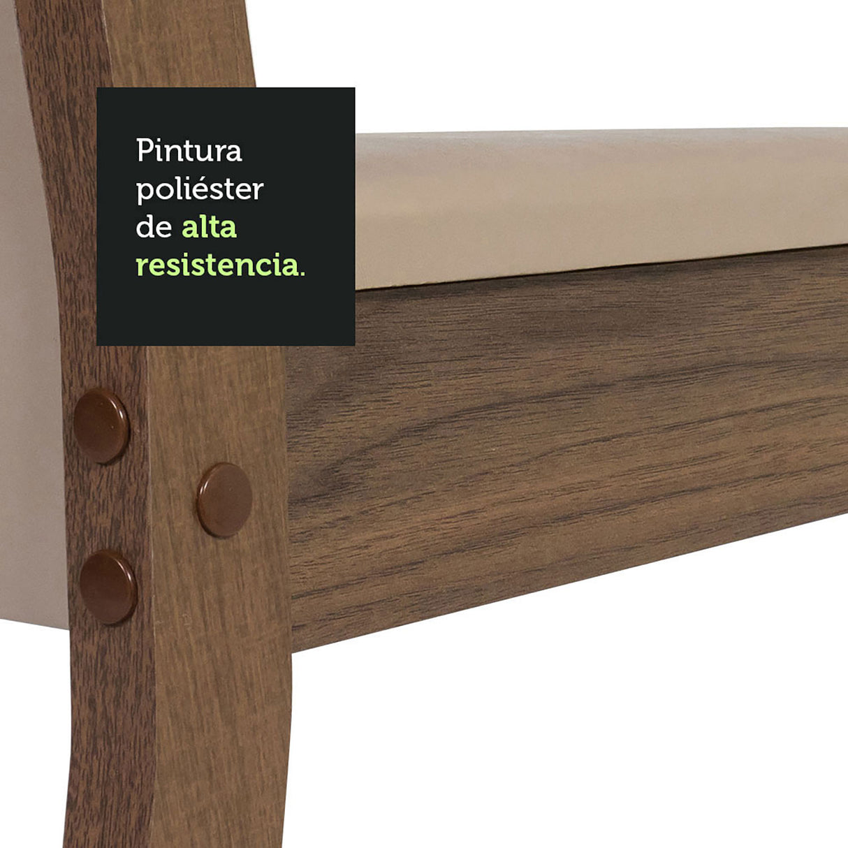 Combo Comedor y Sillas Bea Marron 136x76cm de 4 Puestos - Comedores | Bylmo