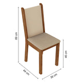 Combo Comedor y Sillas Talita Marron 104x78cm de 4 Puestos - Comedores | Bylmo