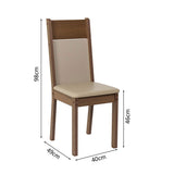 Combo Comedor y Sillas Bahamas Marron 136x76cm de 6 Puestos - Comedores | Bylmo