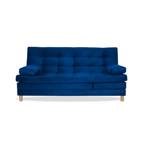 Sofacama Bieri Azul Petróleo 180x95cm de Tres Puestos Reclinable - Sofas y Poltronas | Bylmo