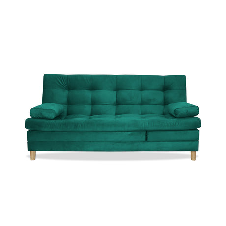 Sofacama Bieri Verde 180x95cm de Tres Puestos Reclinable - Sofas y Poltronas | Bylmo