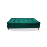Sofacama Bieri Verde 180x95cm de Tres Puestos Reclinable - Sofas y Poltronas | Bylmo