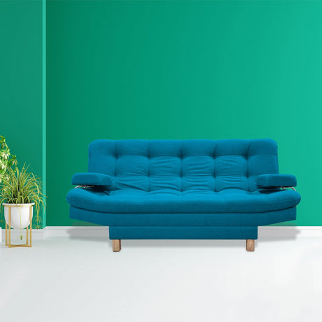 Sofacama Brunner Turquesa 185x90cm de Tres Puestos Reclinable - Sofas y Poltronas | Bylmo