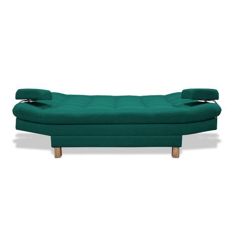 Sofacama Brunner Verde 185x90cm de Tres Puestos Reclinable - Sofas y Poltronas | Bylmo