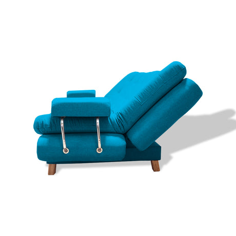 Sofacama Marti Turquesa 175x90cm de Tres Puestos Reclinable - Sofas y Poltronas | Bylmo