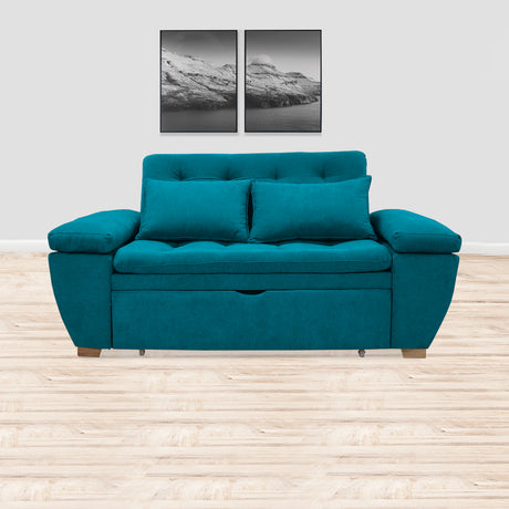 Sofacama Tobler Turquesa 180x95cm de Dos Puestos Reclinable - Sofas y Poltronas | Bylmo