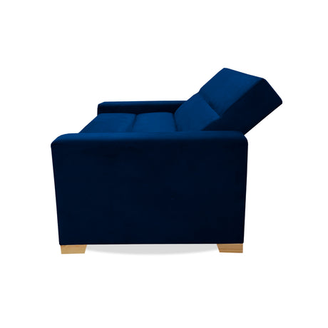 Sofacama Vogel Azul Petróleo 150x94cm de Dos Puestos Reclinable - Sofas y Poltronas | Bylmo