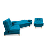 Sala Brunner Turquesa 185x90cm de Cinco Puestos Reclinable - Sofas y Poltronas | Bylmo