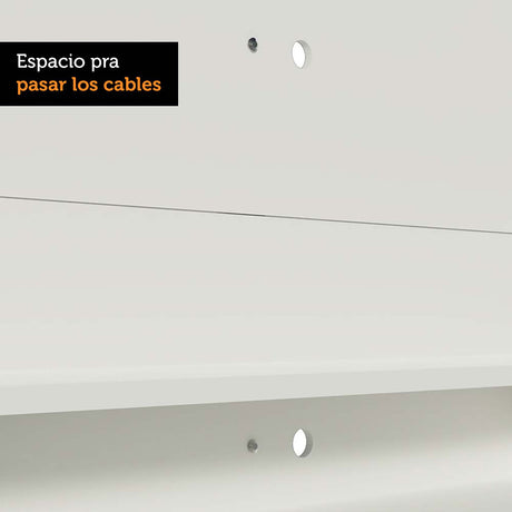 Panel de TV Alfa Blanco 180x135cm Para TV Hasta 60 Pulgadas - Muebles de TV | Bylmo