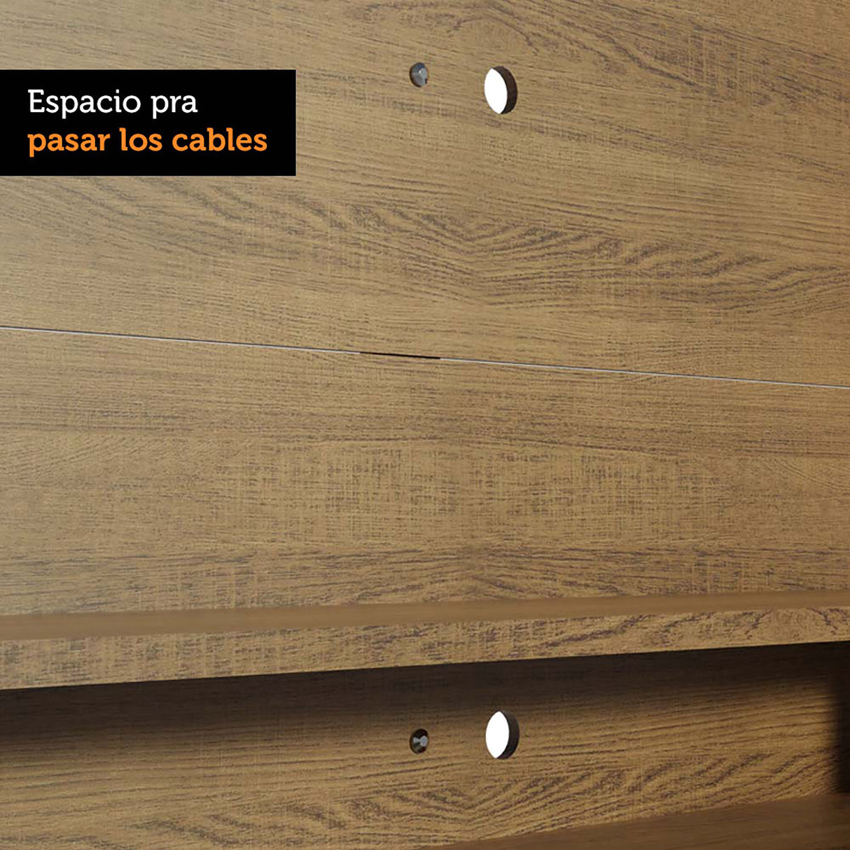 Panel de TV Alfa Marron 180x135cm Para TV Hasta 60 Pulgadas - Muebles de TV | Bylmo