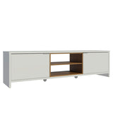 Rack de TV Metz Blanco 180x48cm Para TV Hasta 75 Pulgadas - Muebles de TV | Bylmo