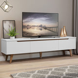 Rack de TV Reims Blanco 180x50cm Para TV Hasta 75 Pulgadas - Muebles de TV | Bylmo