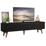 Rack de TV Reims Negro 180x50cm Para TV Hasta 75 Pulgadas - Muebles de TV | Bylmo