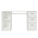 Mesa de Computador Alaska Blanco 136x77cm con Tres Cajones - Escritorios | Bylmo
