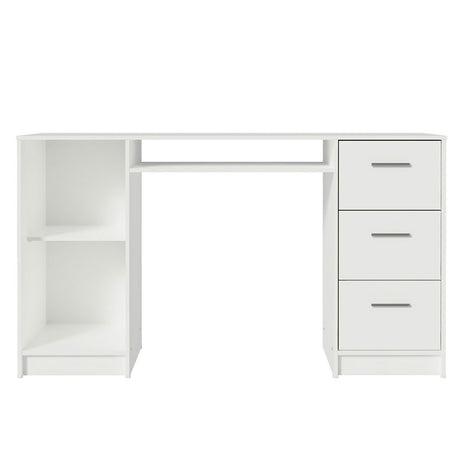 Mesa de Computador Alaska Blanco 136x77cm con Tres Cajones - Escritorios | Bylmo
