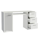 Mesa de Computador Alaska Blanco 136x77cm con Tres Cajones - Escritorios | Bylmo