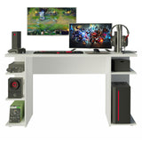 Escritorio Gamer Alaska B Blanco 136x75cm Sin Cajones - Escritorios | Bylmo