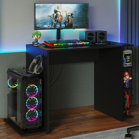 Escritorio Gamer Alaska P Negro 114x75cm Sin Cajones - Escritorios | Bylmo
