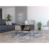 Mesa de Centro Borealis Carbón y Ceniza 70x43cm Rectangular - Mesas de Centro | Bylmo