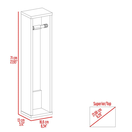 Mueble Organizador Bali Wengue 16.6x71cm Flotante - Muebles para Baño | Bylmo