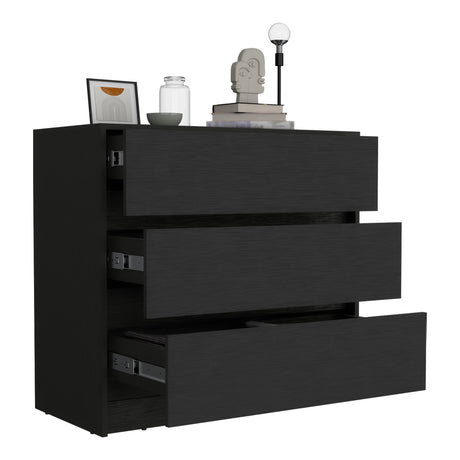 Cajonera Austin Wengue 85x80cm con Tres Cajones - Cajoneras y Comodas | Bylmo