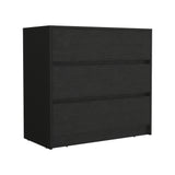 Cajonera Austin Wengue 85x80cm con Tres Cajones - Cajoneras y Comodas | Bylmo