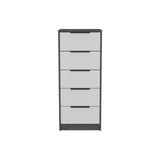 Cajonera Kaia Roble Gris 45x107.8cm con Cinco Cajones - Cajoneras y Comodas | Bylmo
