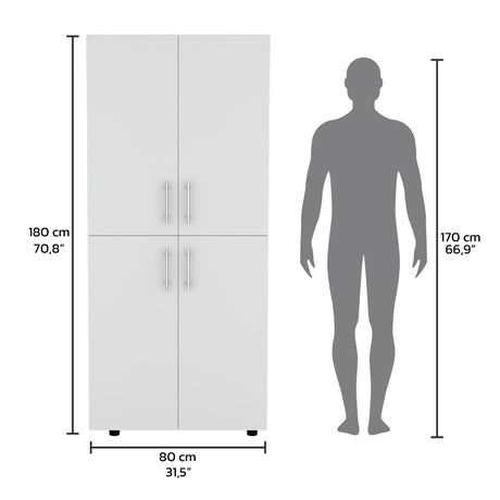 Closet Hazel Blanco 80x180cm Sin Cajones - Closets | Bylmo