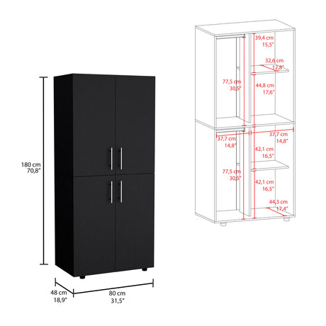 Closet Hazel Wengue 80x180cm Sin Cajones - Closets | Bylmo