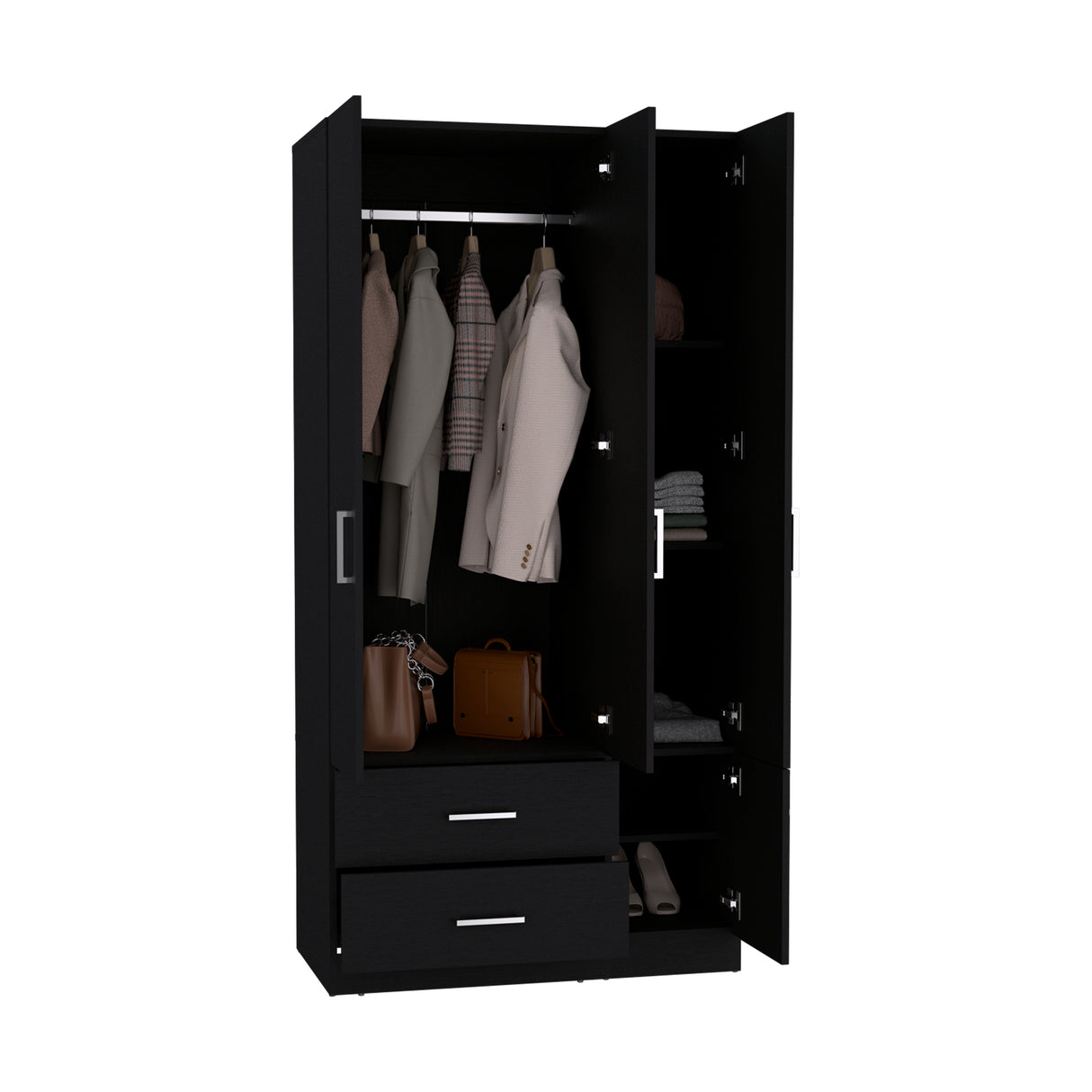 Closet Sebree Wengue 90x180.6cm con Dos Cajones - Closets | Bylmo