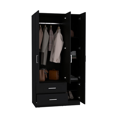 Closet Sebree Wengue 90x180.6cm con Dos Cajones - Closets | Bylmo