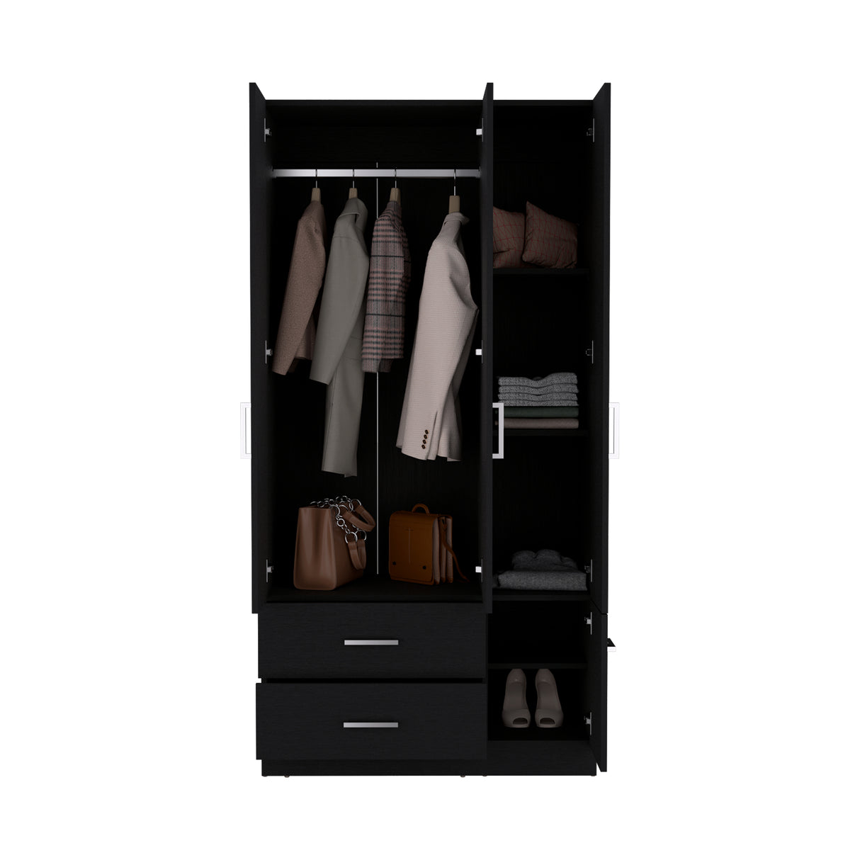 Closet Sebree Wengue 90x180.6cm con Dos Cajones - Closets | Bylmo